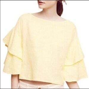 Anthropologie Light Yellow Blouse